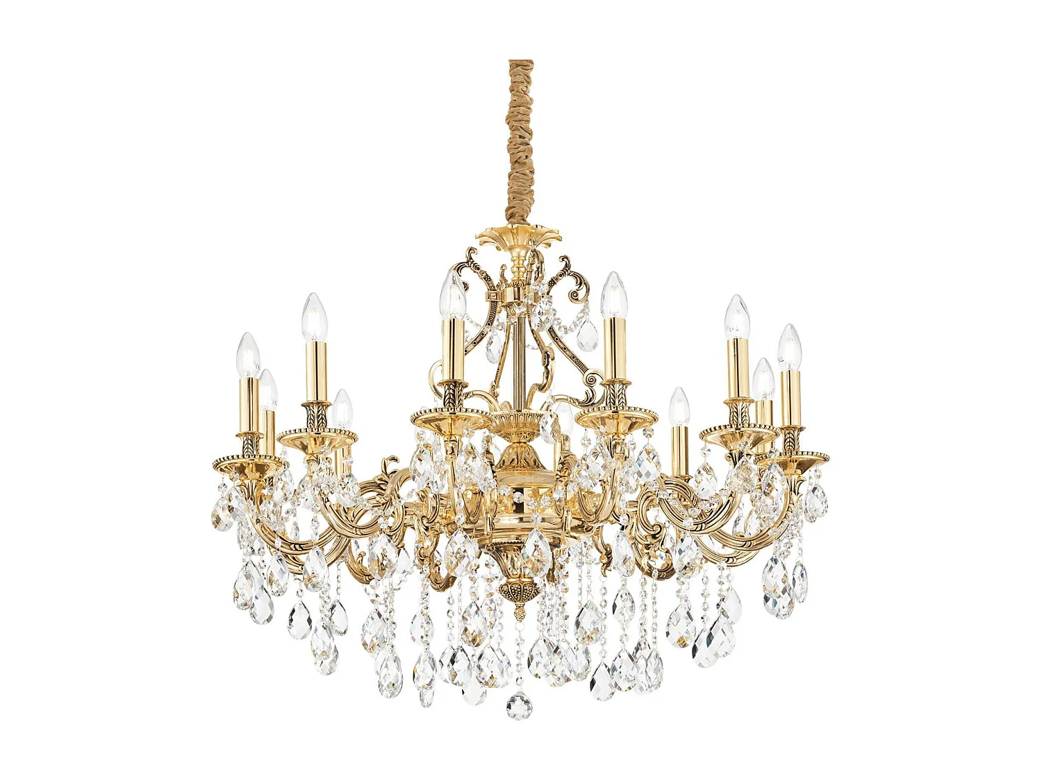 Ideal Lux Gioconda - Lámpara colgante de 12 luces Dorado