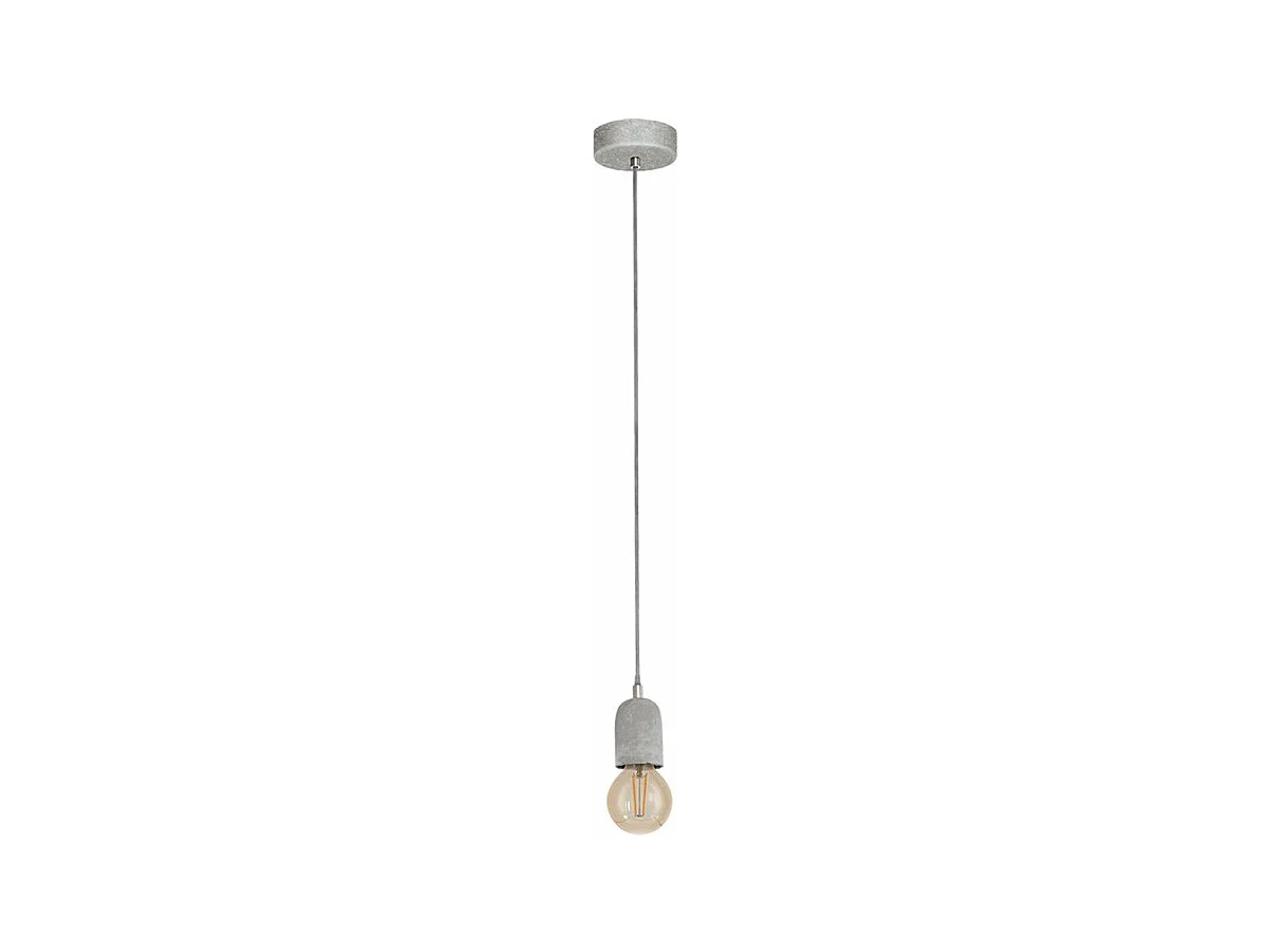Lampadario Industrial Silvares 1 Luce Acciaio Grigio