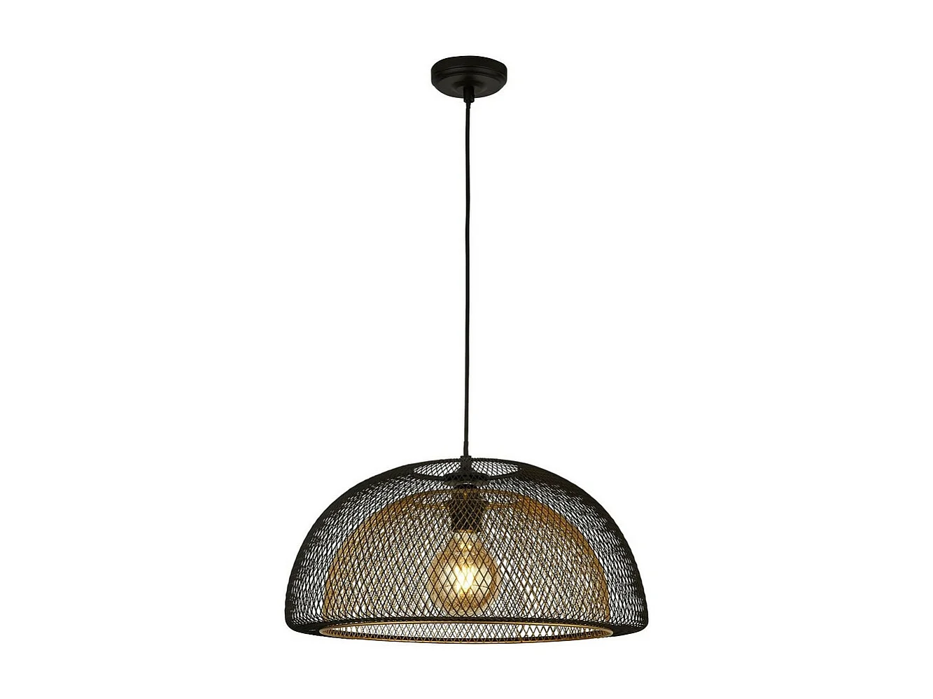 Suchscheinwerfer Honeycomb 1 licht Double Layered Mesh Anhänger, schwarz außen mit gold innen