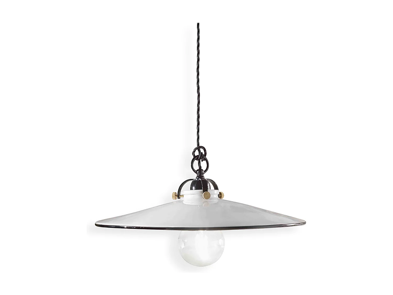 Lampadario Classico Asti Ottone E Ceramica Ferro E Ceramica Nero 1 Luce E27