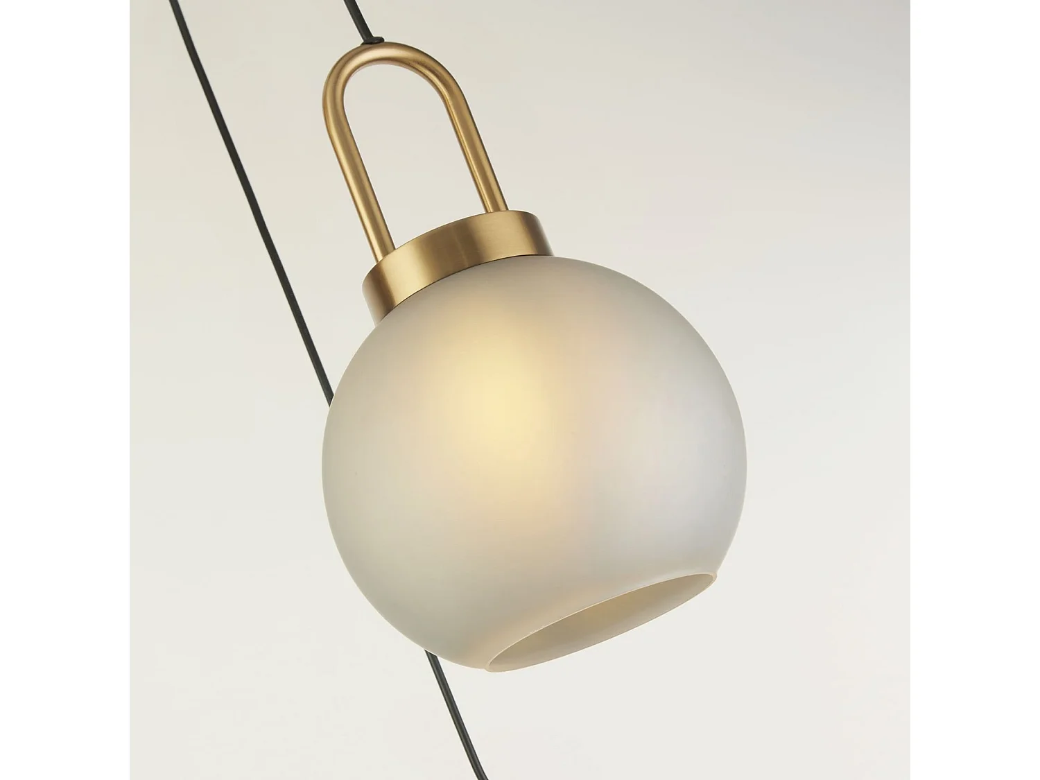 Lampadario Contemporaneo Bucaneve Acciaio Ottone Vetro 3 Luci E27