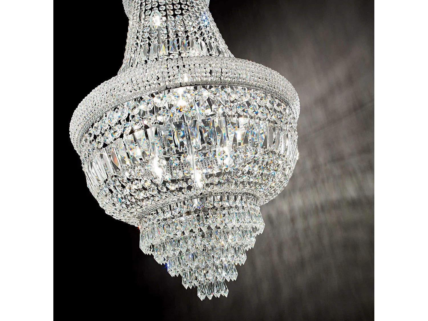 Ideal Lux DUBAI - Lámpara colgante tipo candelabro de techo para interiores, 24 luces, cromo, E14