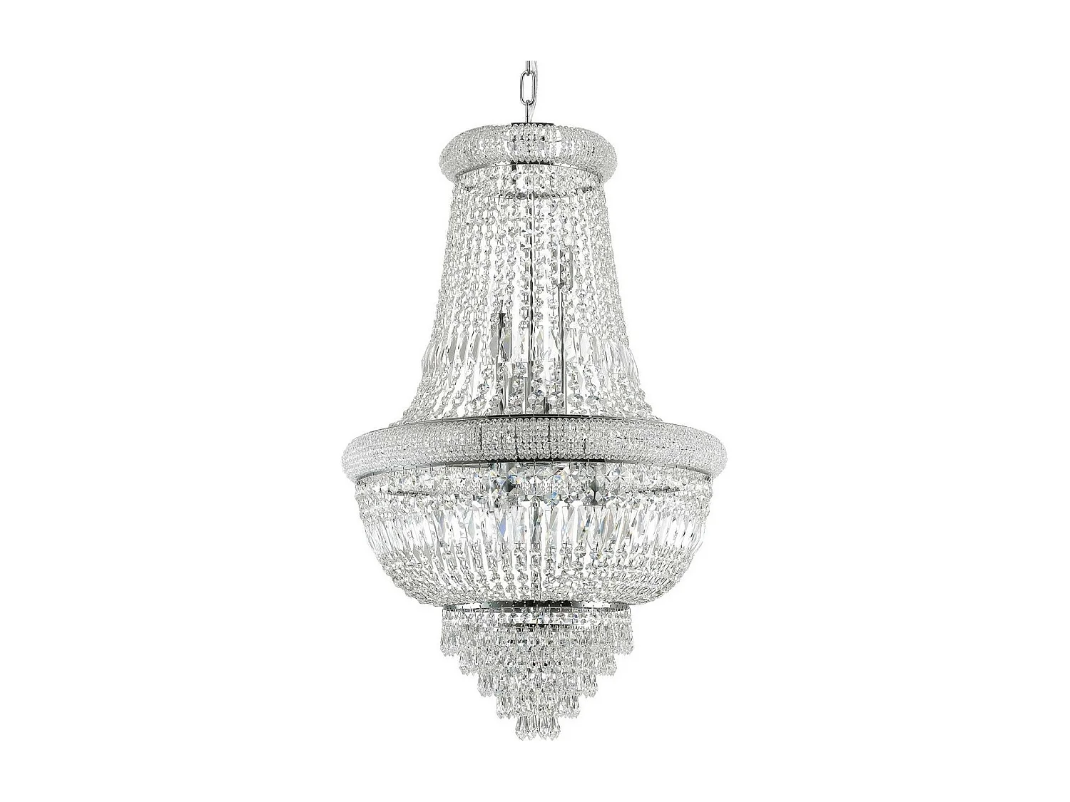 Ideal Lux DUBAI Plafonnier Intérieur Suspension 24 Lumières Chrome, E14