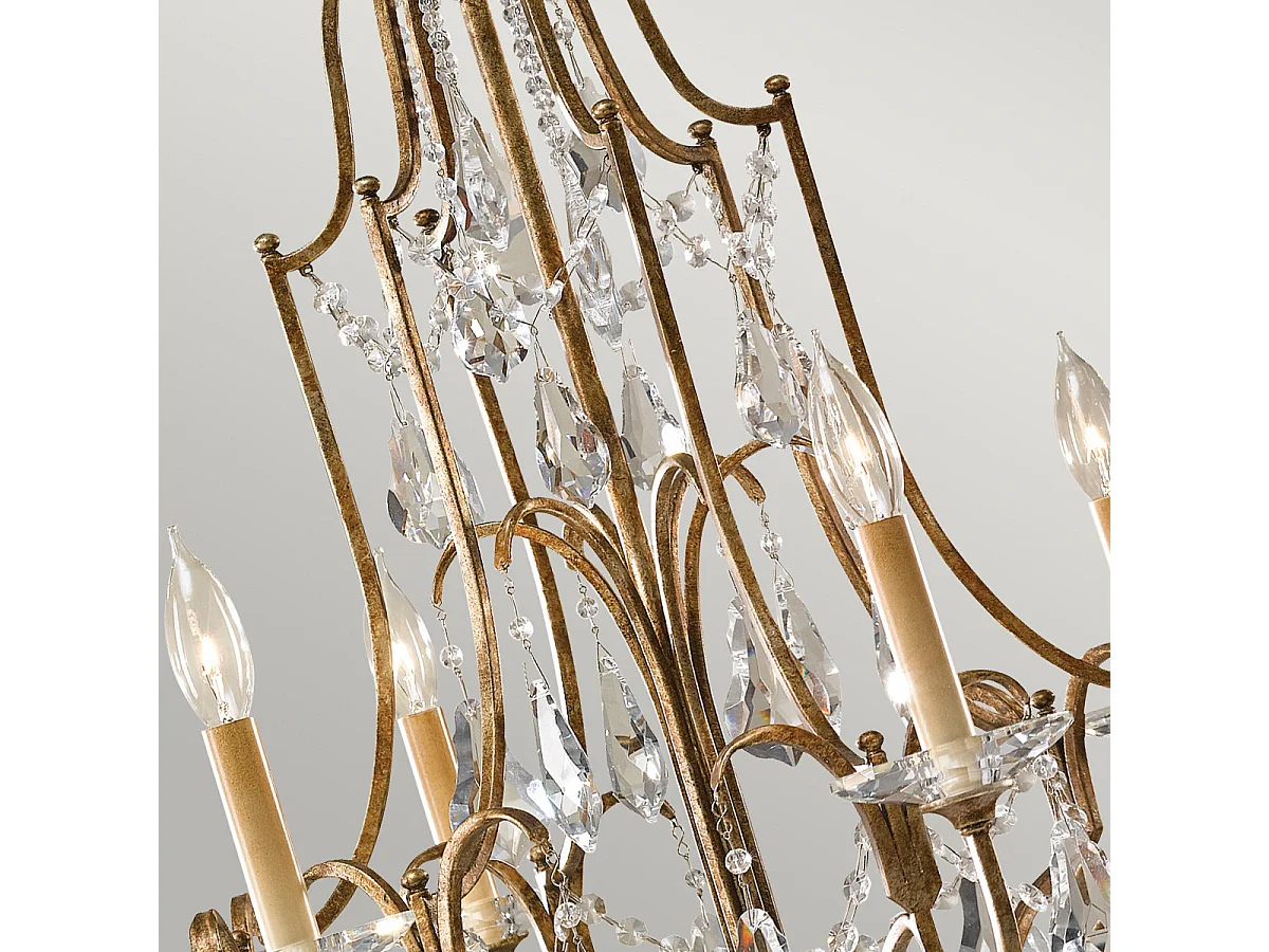 Elstead Valentina - 6 licht Kronleuchter Bronze Finish, E14