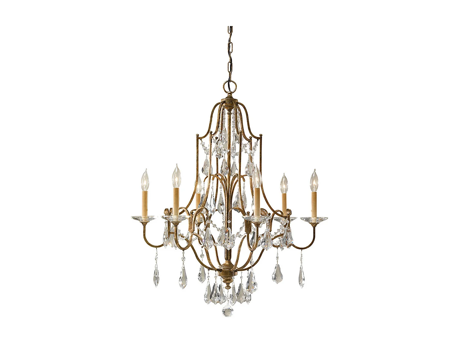 Elstead Valentina - 6 licht Kronleuchter Bronze Finish, E14