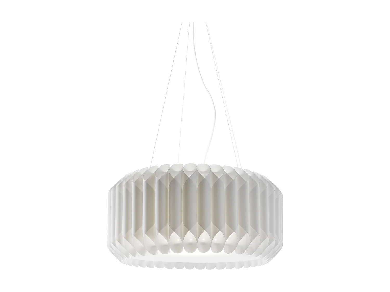 Lampadario Moderno Louise Polilux ® Bianco E Metallo Cromo 3 Luci E27