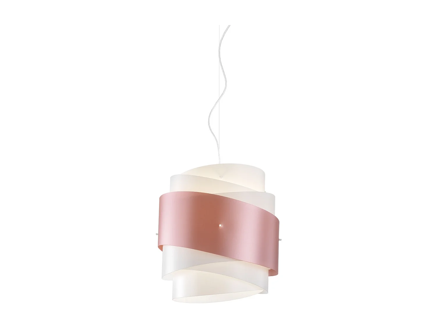 Sospensione Moderna Bea Polilux ® Pink Metal E Metallo Cromo 1 Luce E27 D40Cm