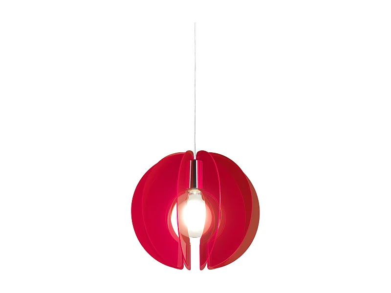 Sospensione Moderna Space Collection Polilux ® Rosso Fluorescente 1 Luce E27