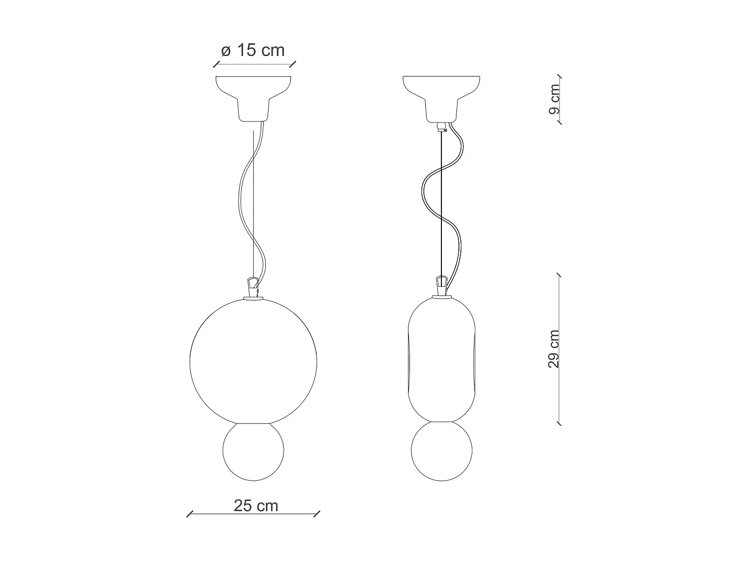 Sospensione Vintage Decò Bumbum 1 Elemento Ceramica Turchese 1 Luce E27