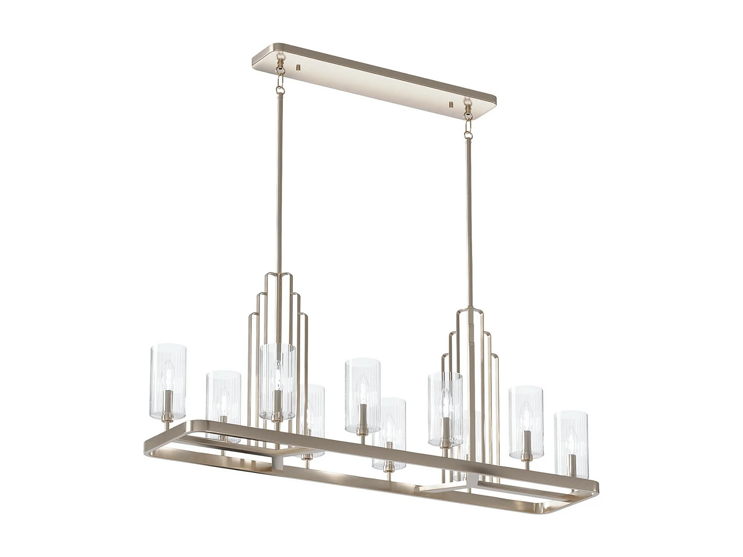 Elstead Kichler Kimrose Bar Pendant Plafonnier Nickel Poli