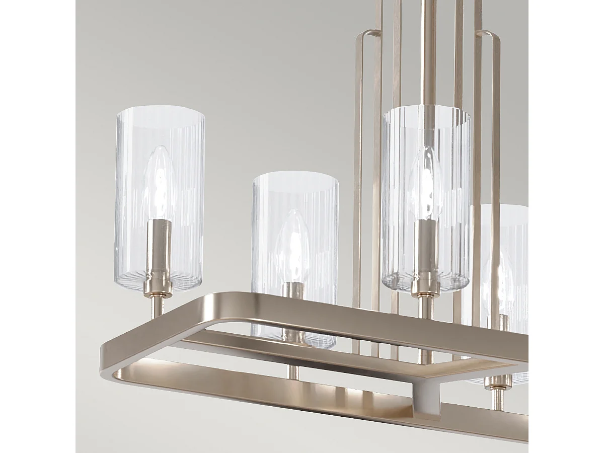 Elstead Kichler Kimrose Bar Pendant Plafonnier Nickel Poli