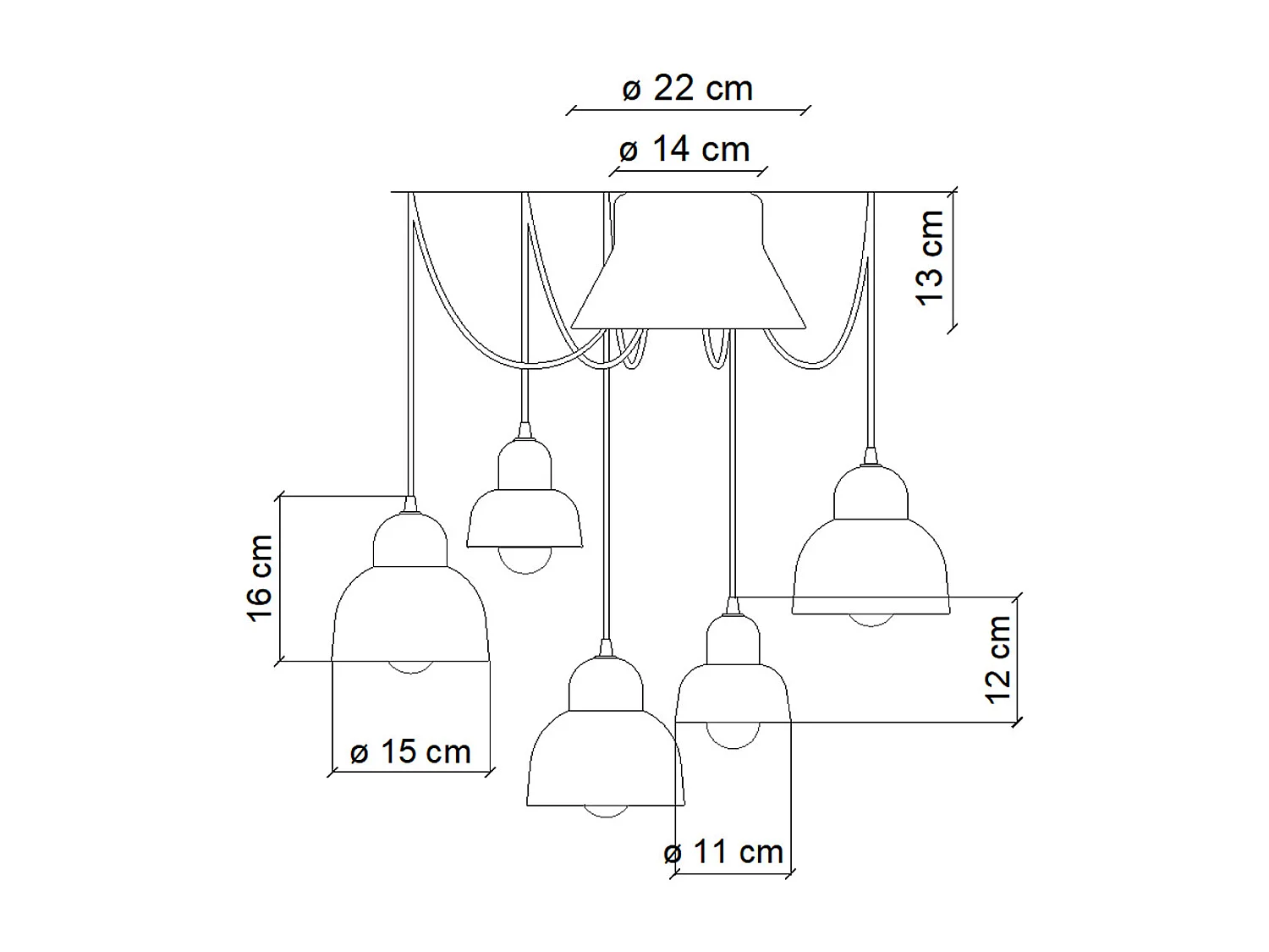 Lampadario Vintage Decò Berimbau Ceramica Turchese 3 Luci E27