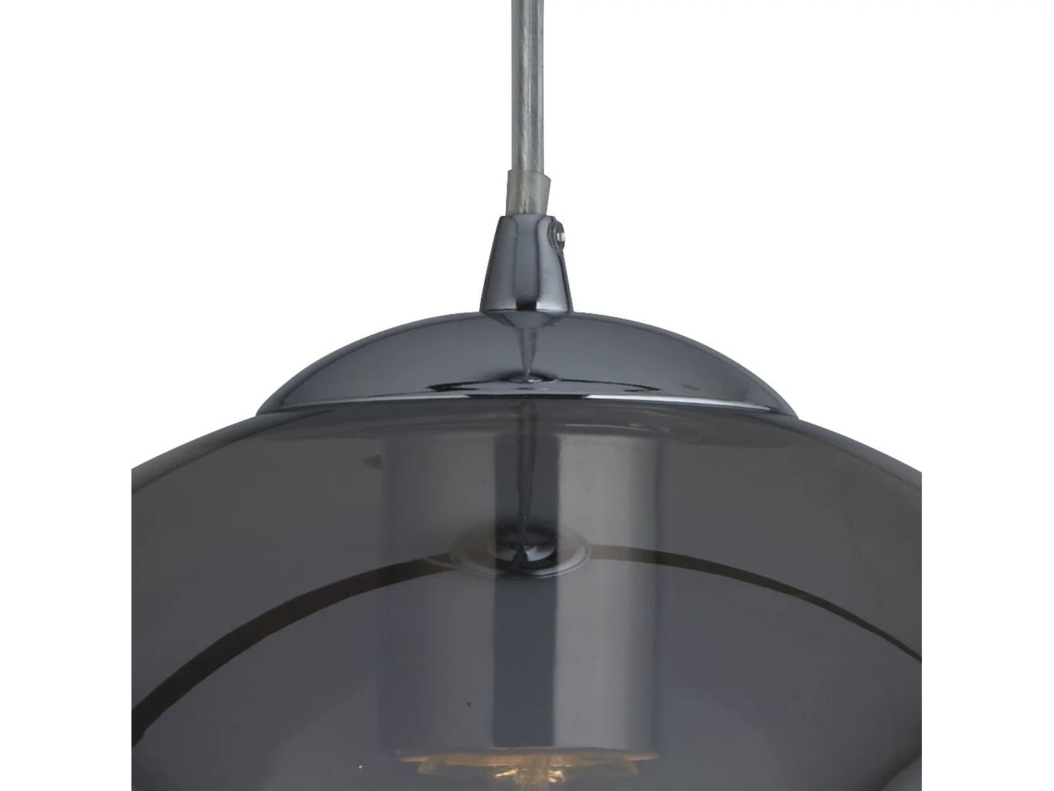 Searchlicht Balls - 1 leichter Anhänger Rauchglasschirm, Chrom, E27