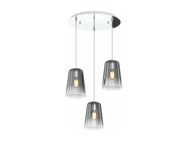 Sospensione Cromo Tonda 3 Luci Cromo