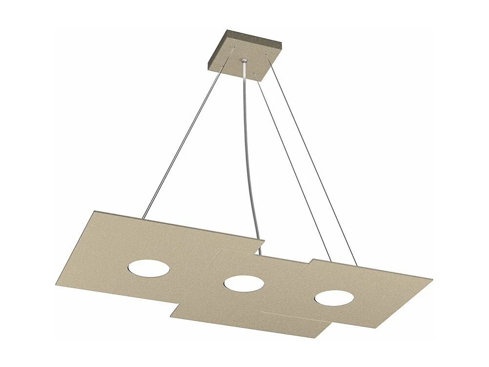 Plate Sospensione 3 Luci Sabbia