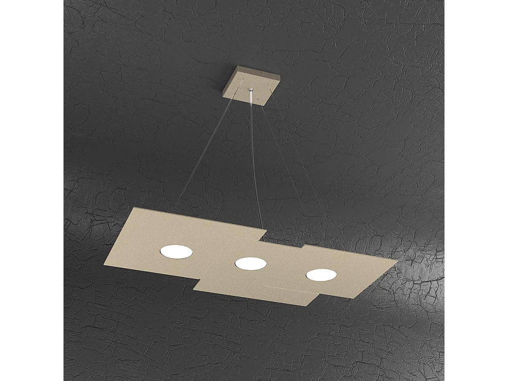 Plate Sospensione 3 Luci Sabbia