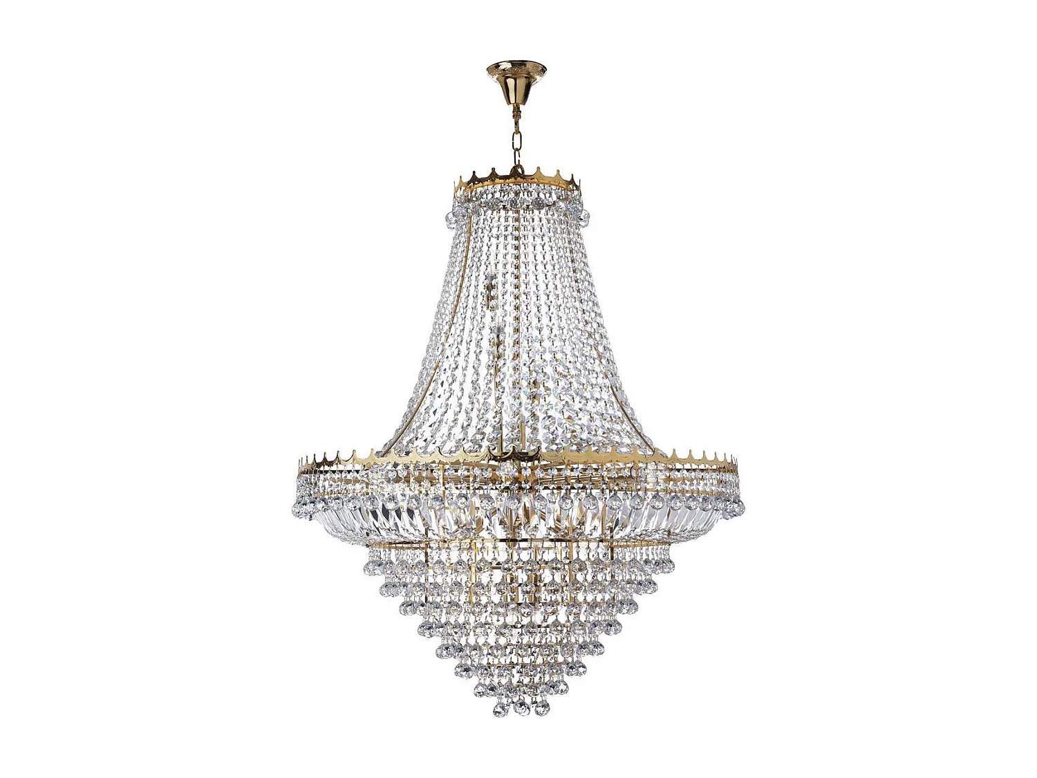 Searchlight Versailles - Lampadario a 19 luci finitura oro, attacco E14