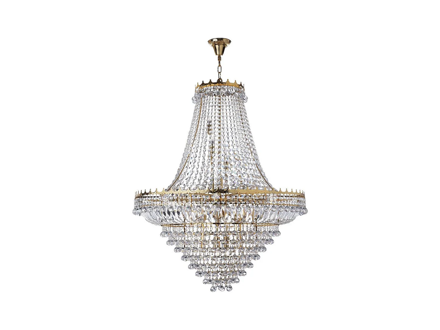 Searchlicht Versailles - 19 licht Kronleuchter Gold Finish, E14