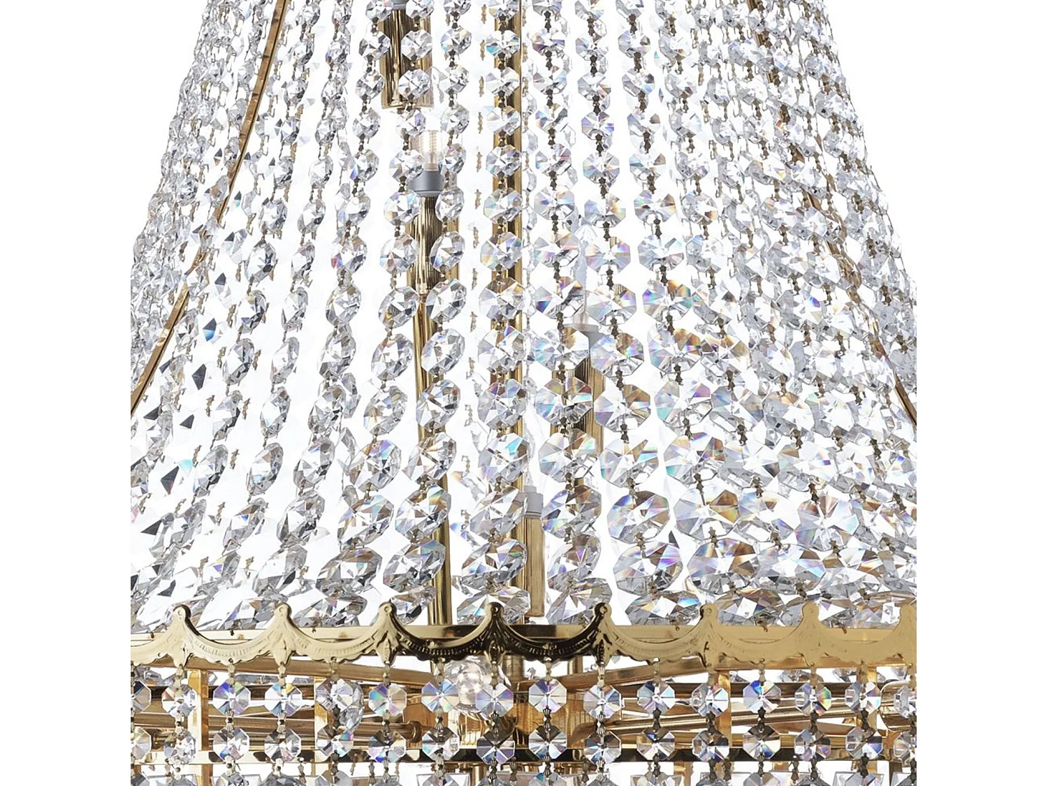 Searchlight Versailles - Lampadario a 19 luci finitura oro, attacco E14