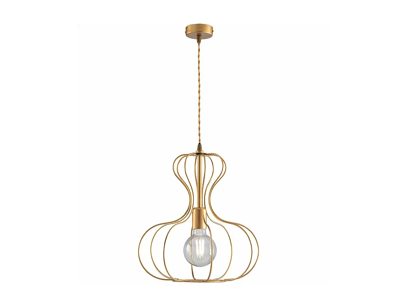 Sospensione Industrial Titty 1 Luce Ferro Laccato Oro