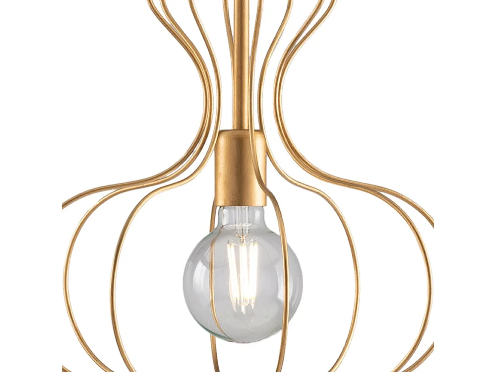 Sospensione Industrial Titty 1 Luce Ferro Laccato Oro