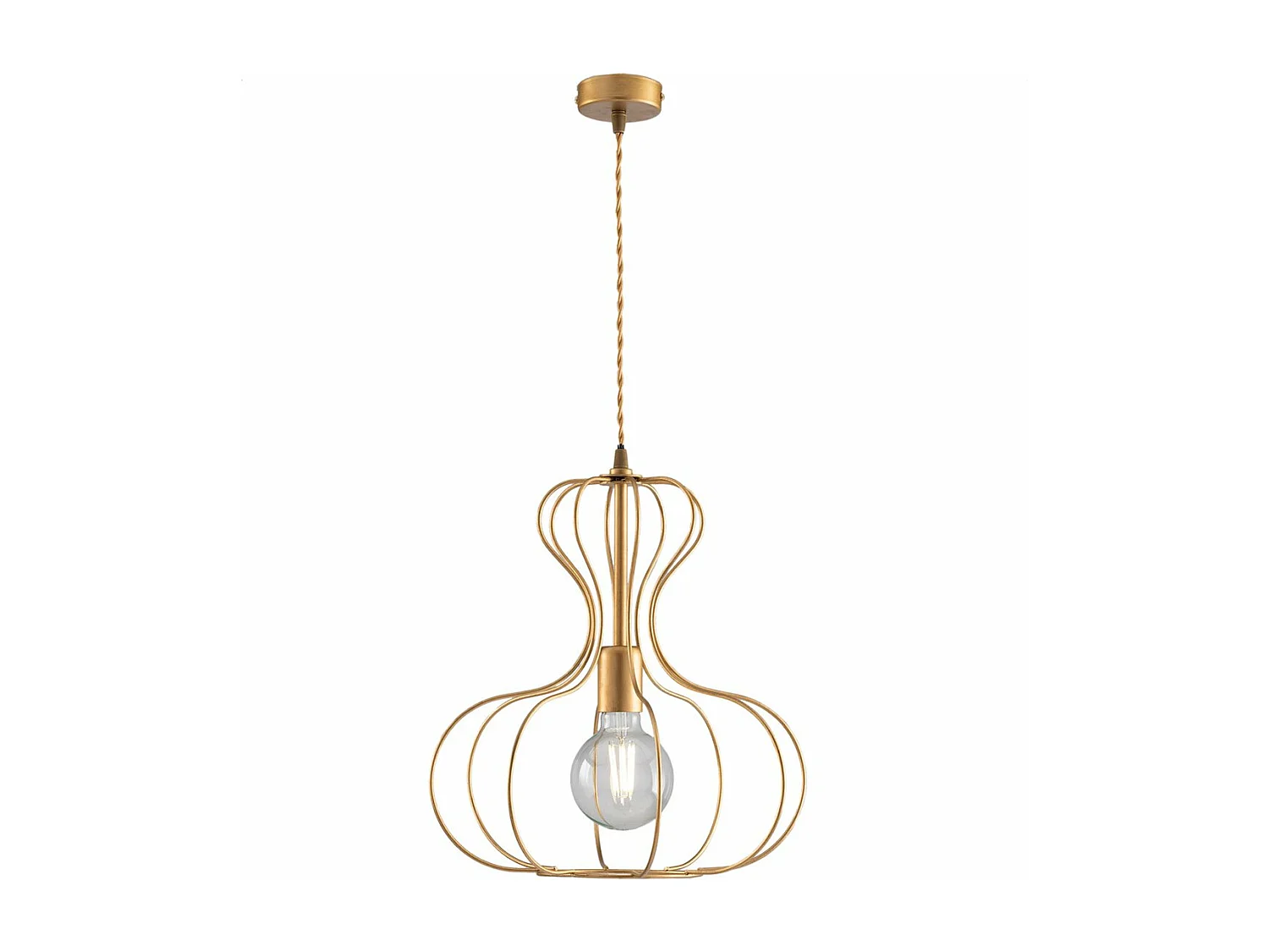 Sospensione Industrial Titty 1 Luce Ferro Laccato Oro