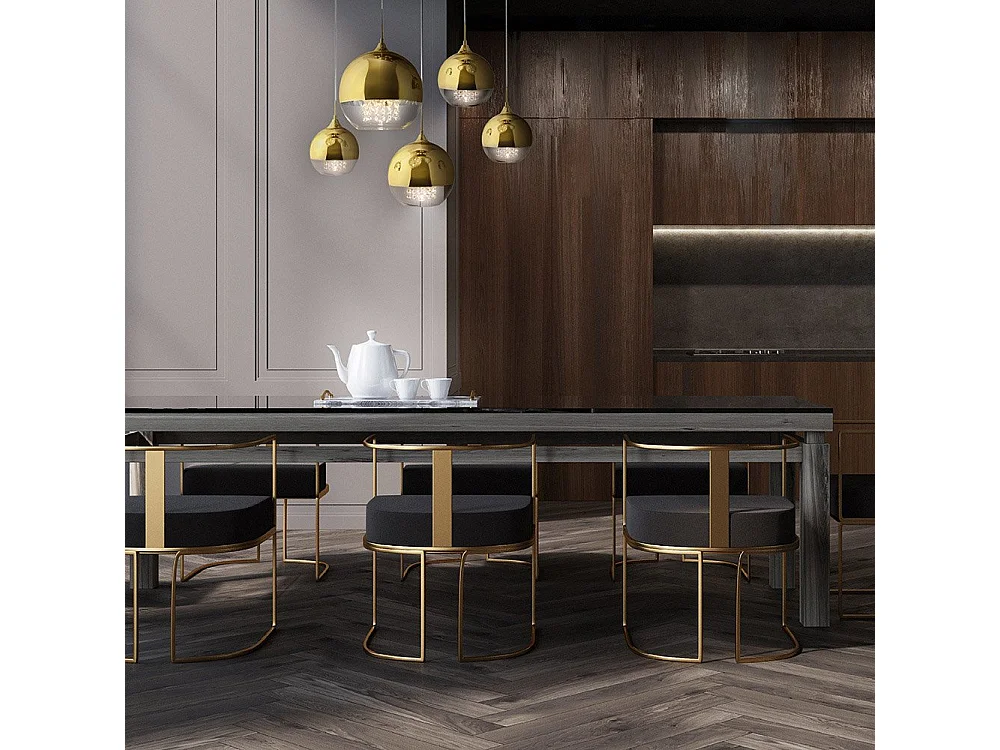 Maytoni Fermi Moderne Fermi 5-Licht-Gold-Cluster-Anhänger-Deckenleuchte