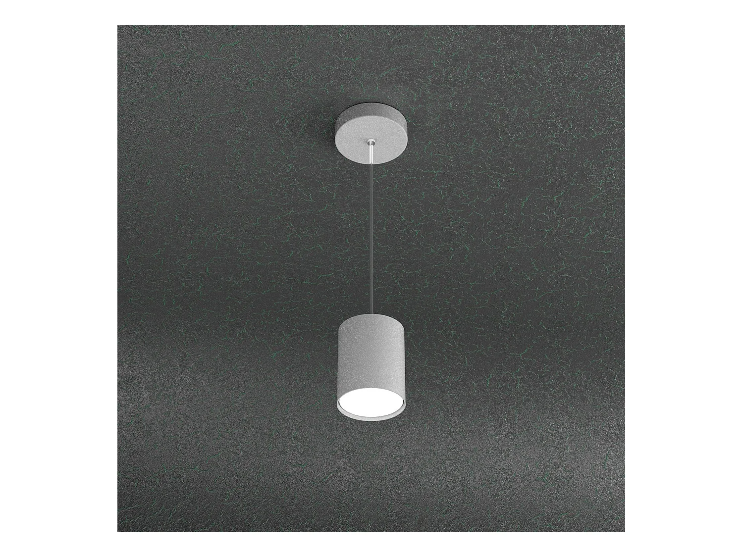 Sospensione Moderna Cloud Metallo Grigio 1 Luce Gx53 10Cm