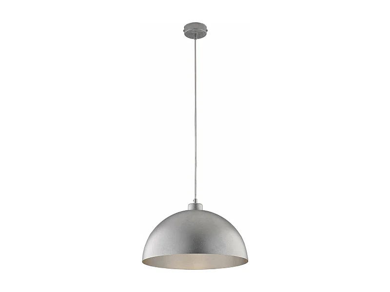 Sospensione Industrial 1 Luce Marcus In Ferro Laccato Argento Diam 35