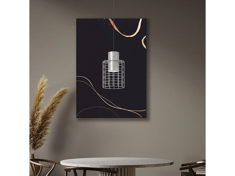 Lampadario Industrial Milligan 1 Luce Acciaio Grigio E Biancodiffusore Grigio