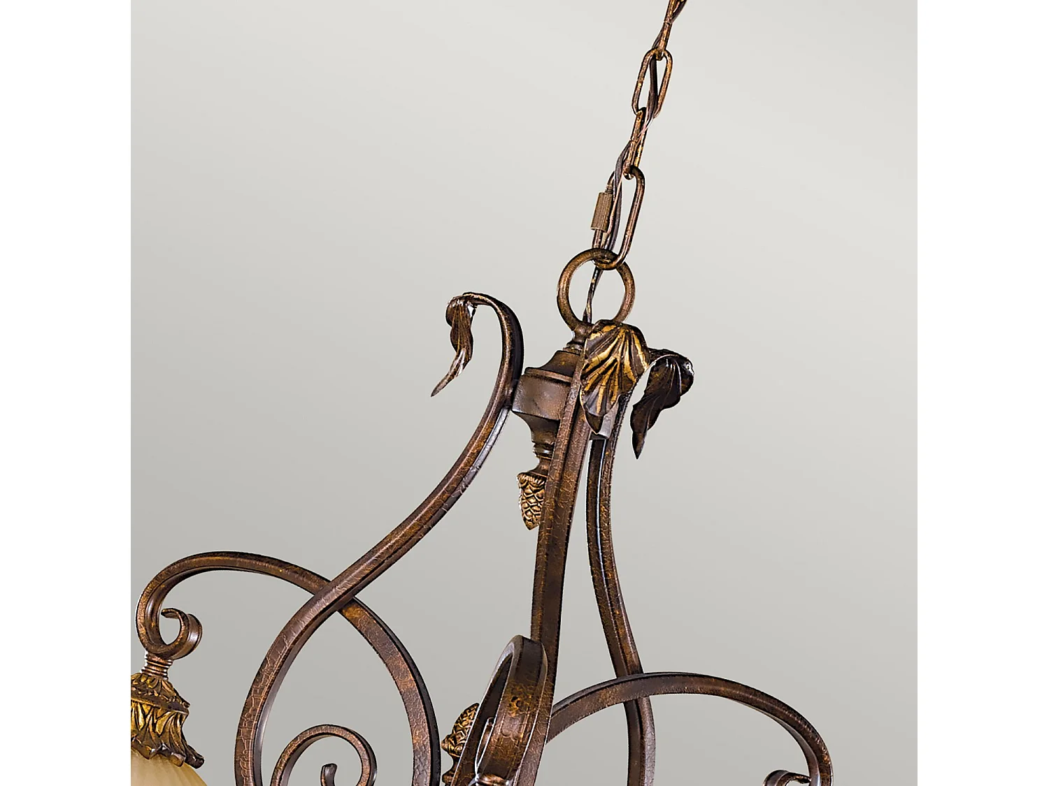 Lampadario Contemporaneo Sonoma Valley Acciaio Marrone Antico Vetro 3 Luci E27