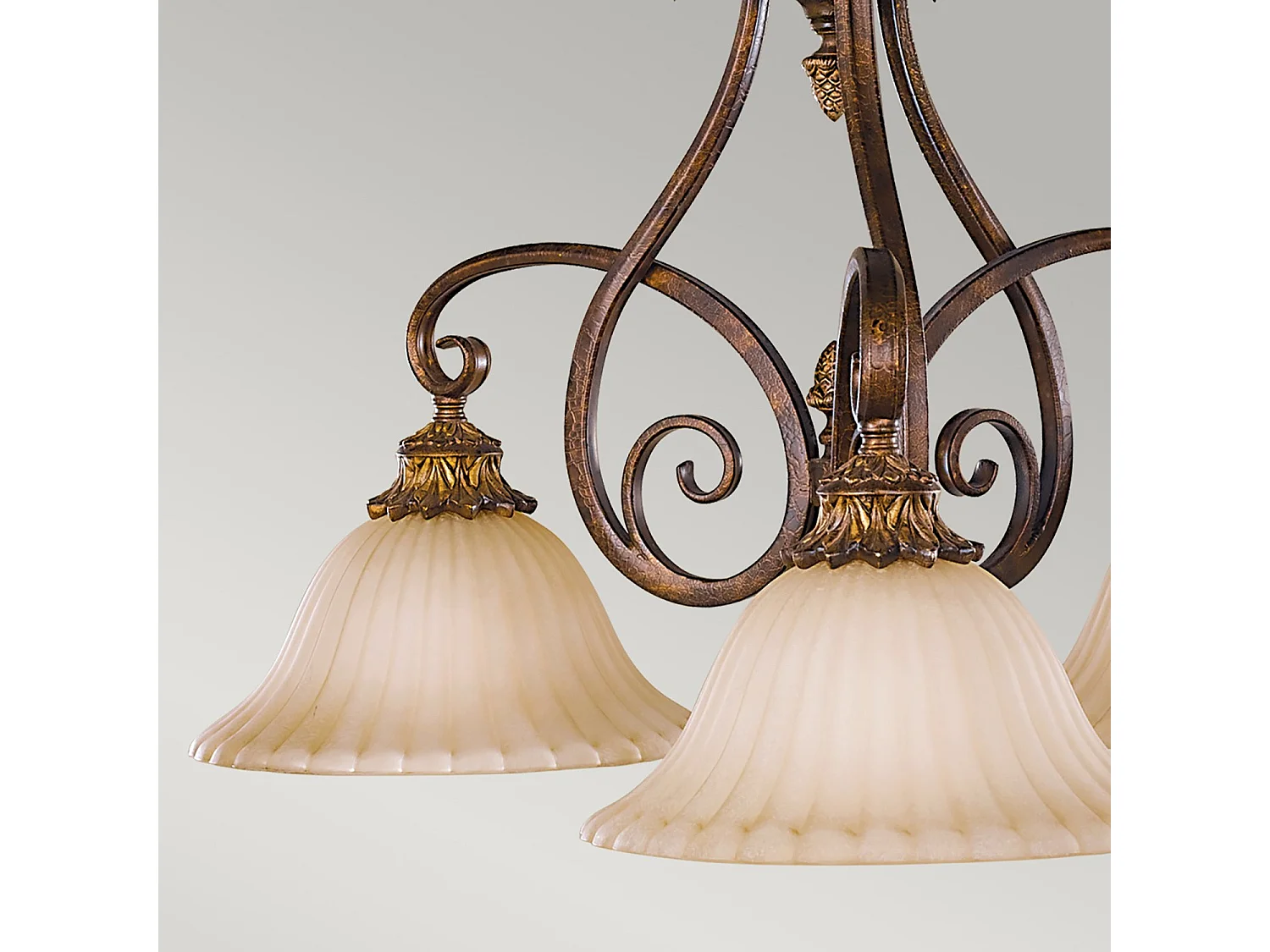 Lampadario Contemporaneo Sonoma Valley Acciaio Marrone Antico Vetro 3 Luci E27