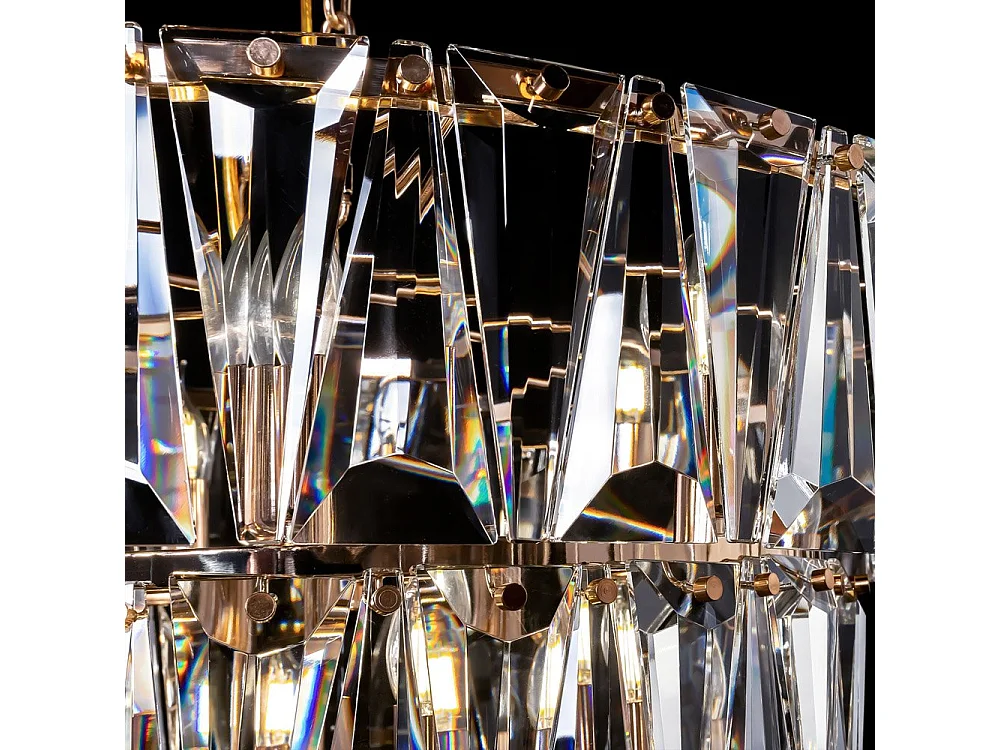 Maytoni Puntes Plafoniera a sospensione moderna Puntes 3 livelli 18 in oro chiaro