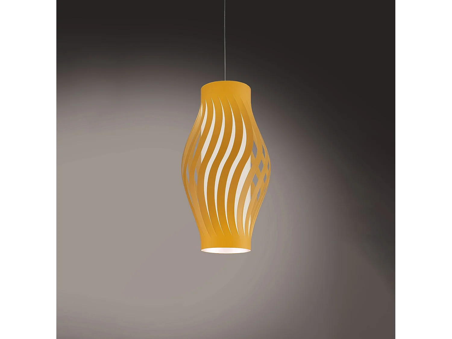 Sospensione Moderna Helios Polilux ® Ocra Pastello 1 Luce E27