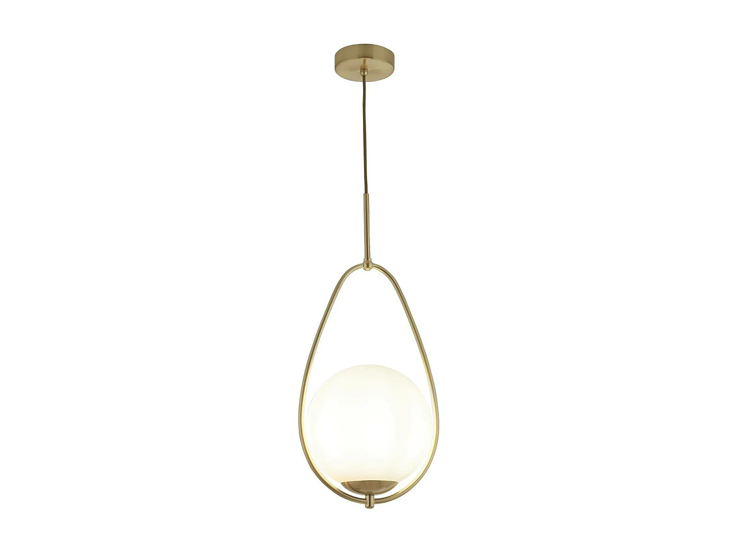 Searchlicht Avalon - 1 Lichtanhänger Gold, Opal, Glas, E27