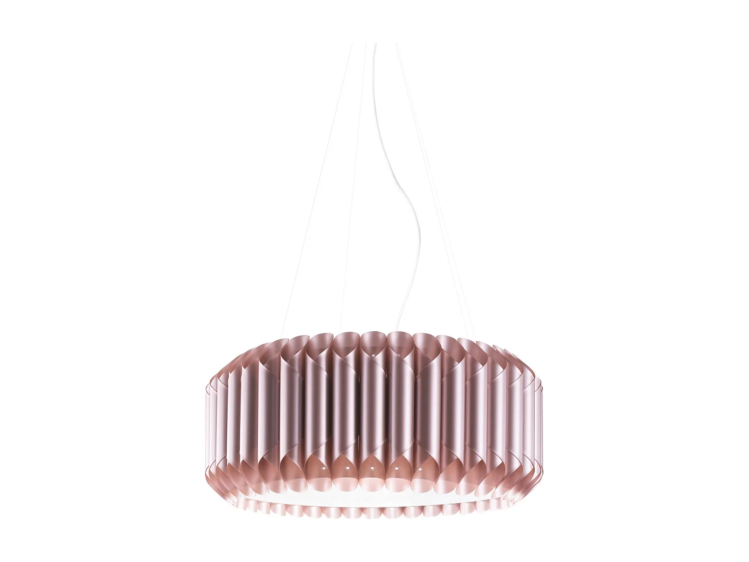 Sospensione Moderna Louise Polilux ® Pink Metal E Metallo Cromo 1 Luce E27 D60Cm