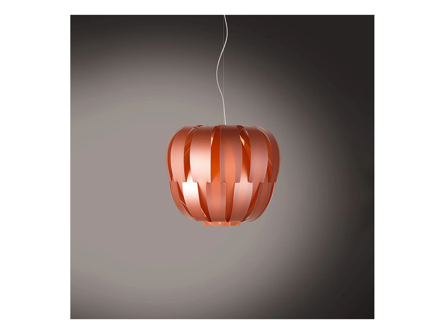 Sospensione Moderna Queen Polilux ® Rame E Metallo Cromo 1 Luce E27 D42Cm