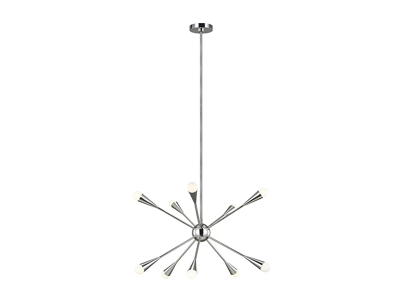 Elstead Jax 10 licht Kronleuchter, Nickel poliert, G9