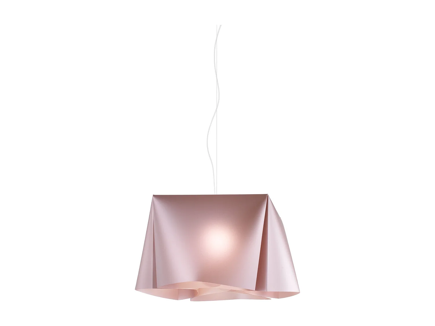 Sospensione Moderna Wanda Polilux ® Pink Metal E Metallo Cromo 1 Luce E27 D45Cm