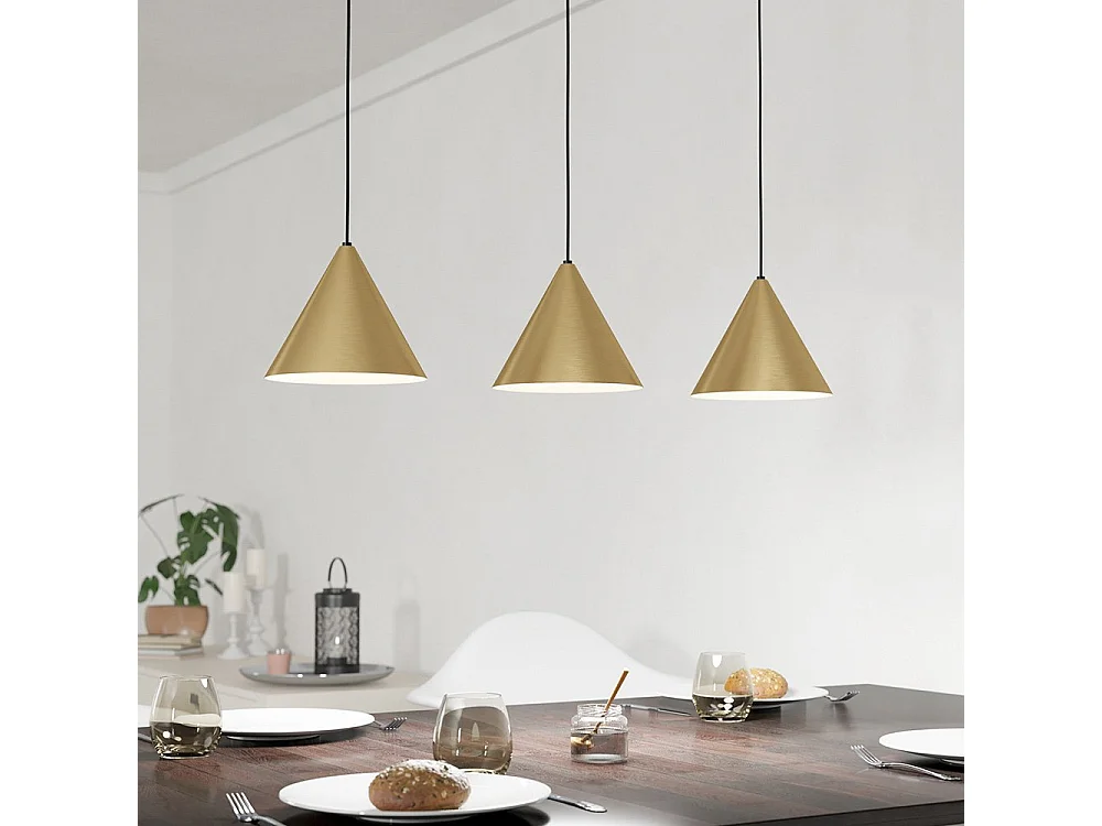 Lampadario Contemporaneo Narices 3 Luci Acciaio Nero