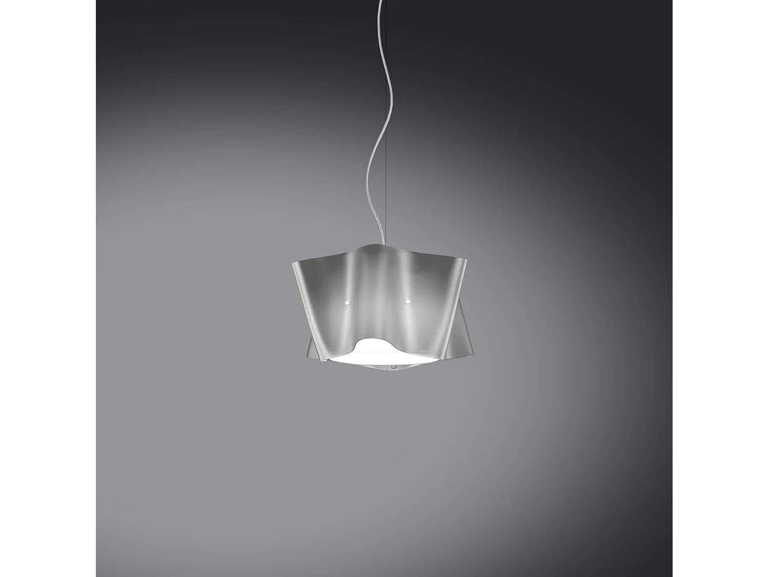 Sospensione Moderna Folio Polilux ® Argento E Metallo Cromo 1 Luce E27