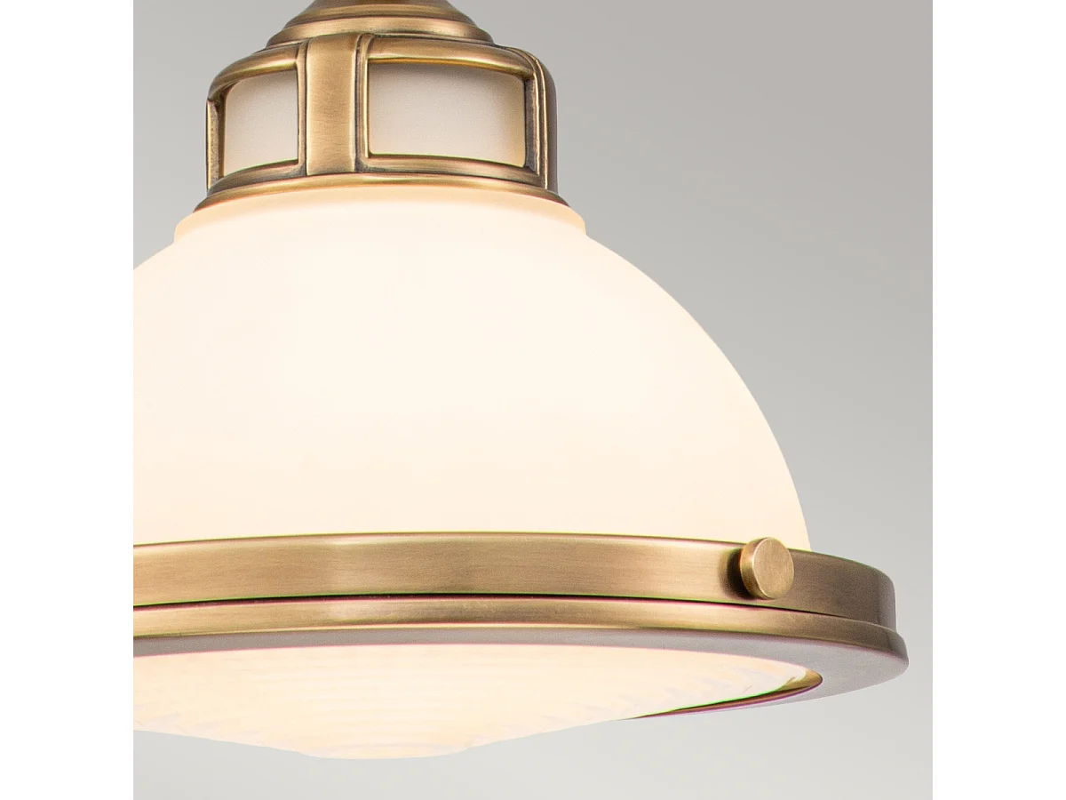 Elstead Hinkley Amelia Dome Pendant Plafonnier Héritage Laiton