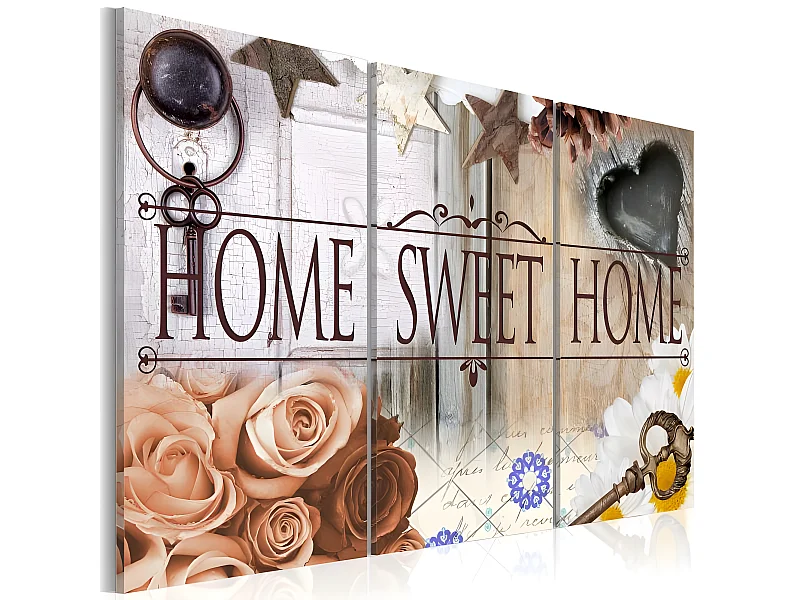 Tableau Vintage Home in vintage style 90x60 cm