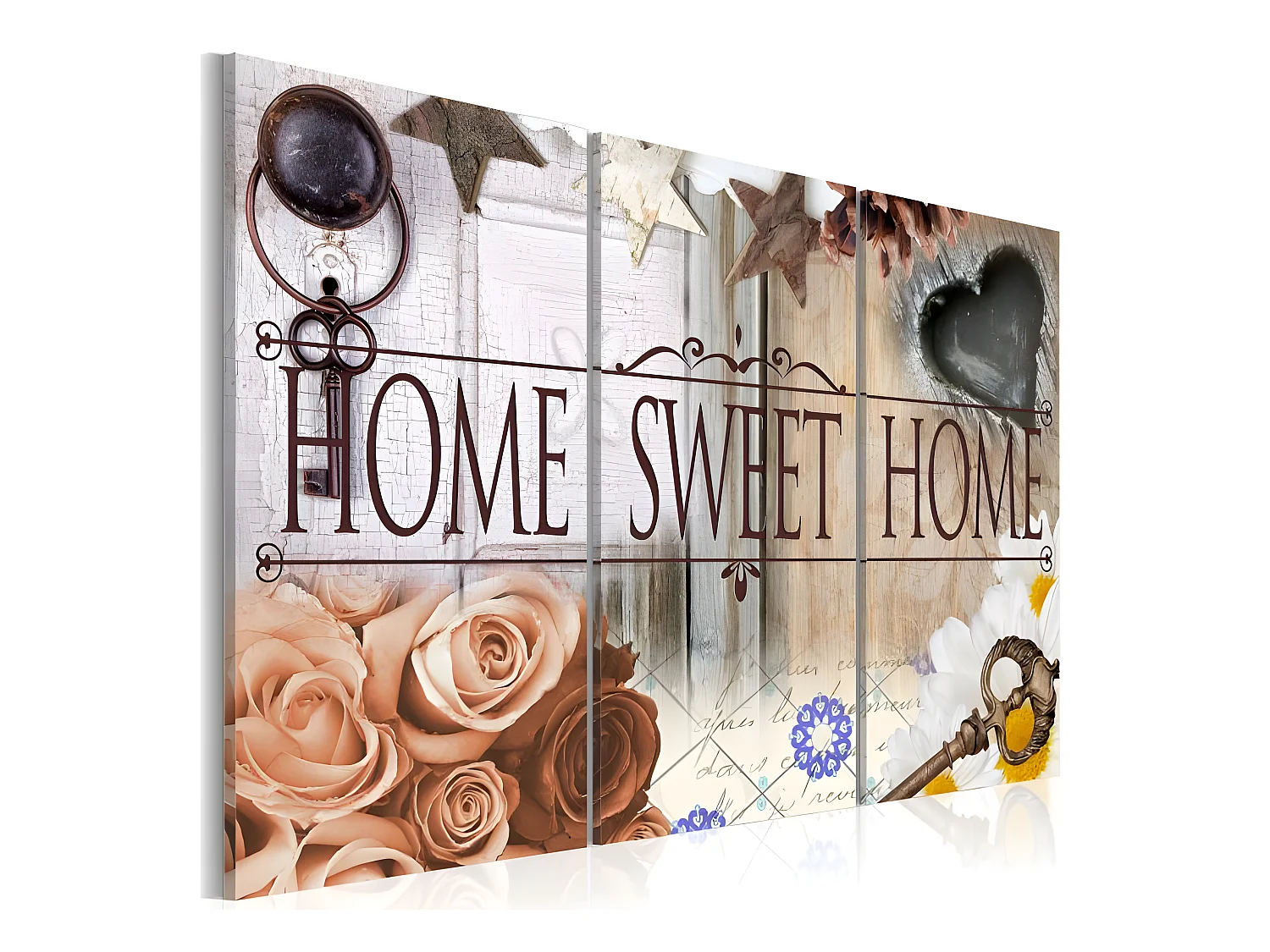Tableau Vintage Home in vintage style 90x60 cm