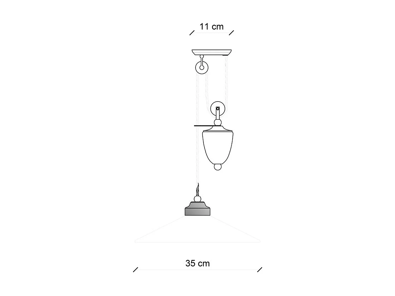 Lampadario Vintage Colors Saliscendi Ferro E Ceramica Crema 1 Luce E27