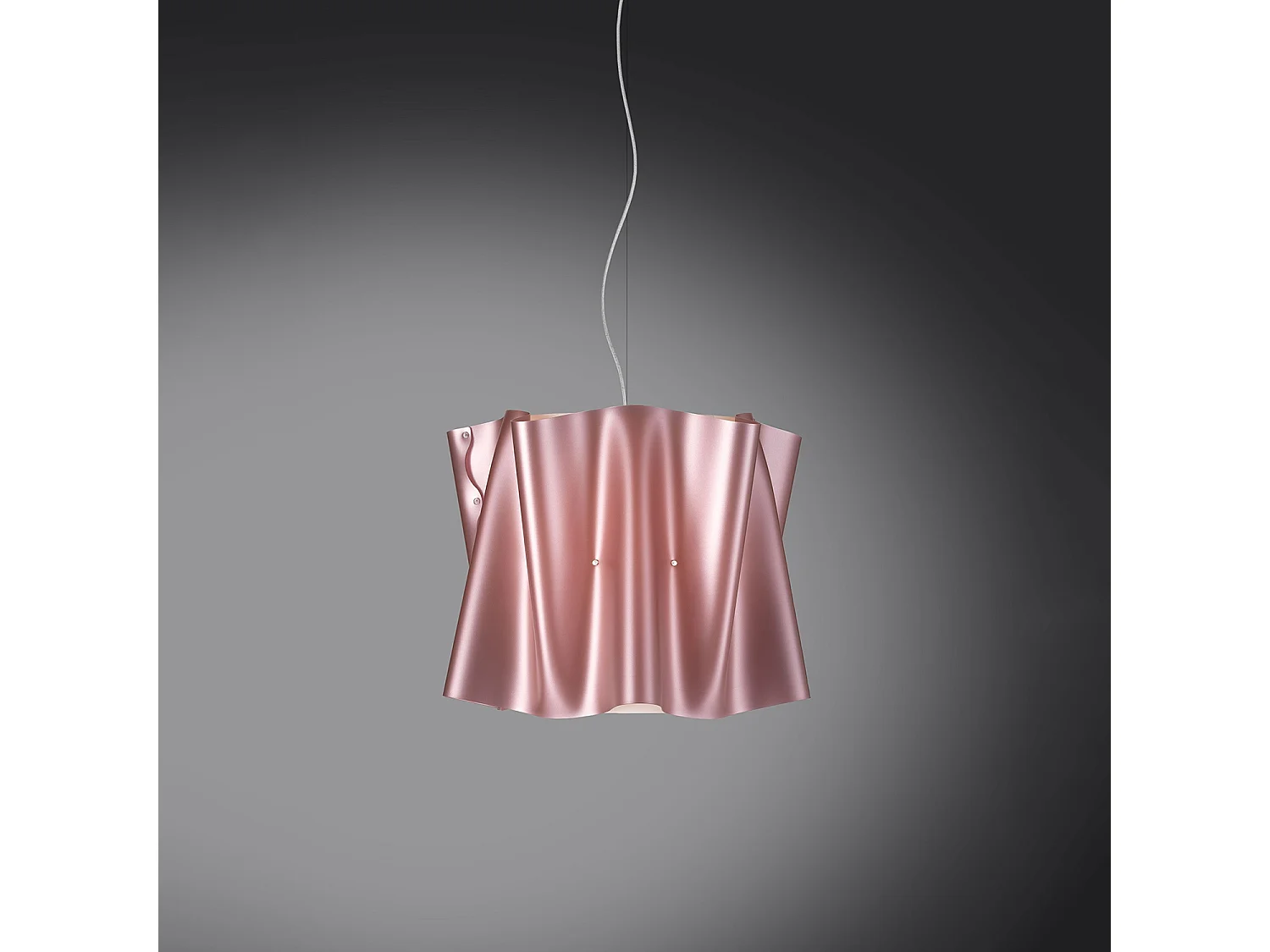 Sospensione Moderna Folio Polilux ® Pink Metal E Metallo Cromo 1 Luce E27 D40Cm