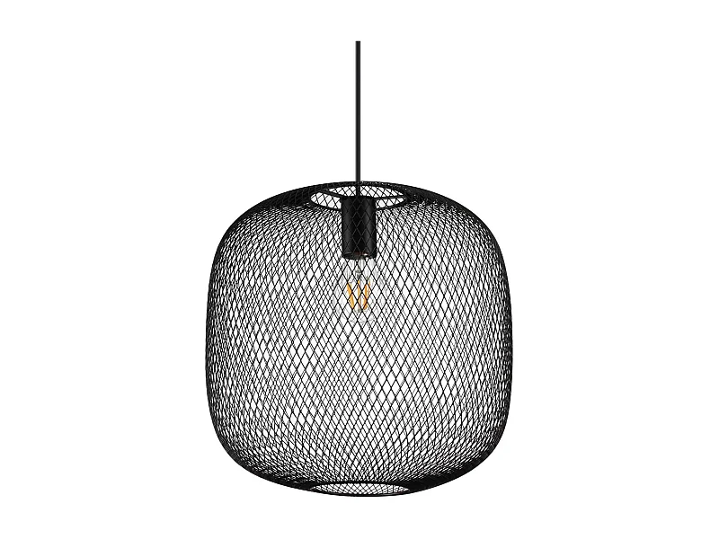 Ideal Lux NET Hängeleuchte mit Drahtgestell, 34 cm, Schwarz