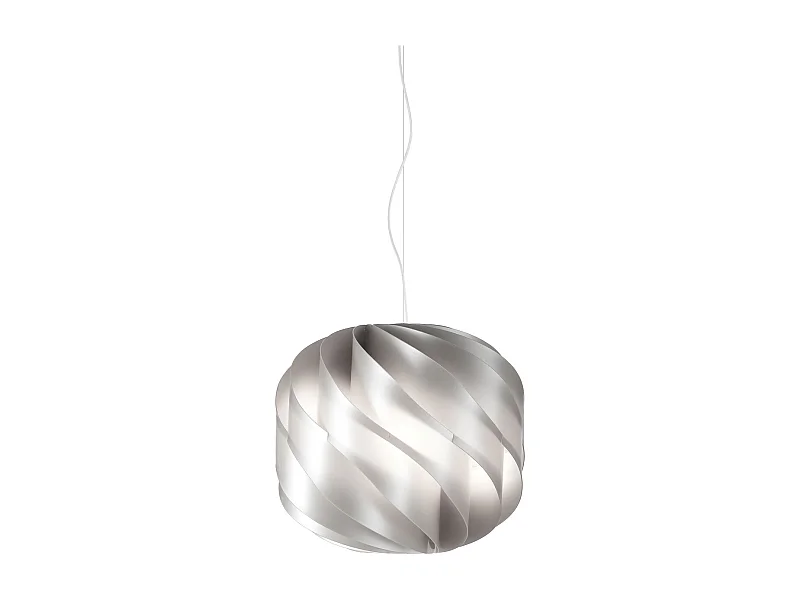 Lampadario Moderno Globe Polilux ® Argento E Metallo Cromo 2 Luci E27