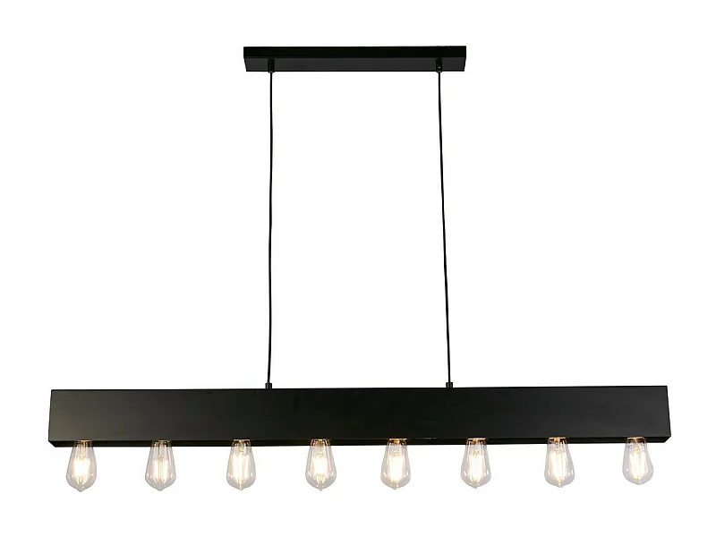 Searchlight Piano Lampada a sospensione Diner Bar a 8 luci in metallo nero opaco