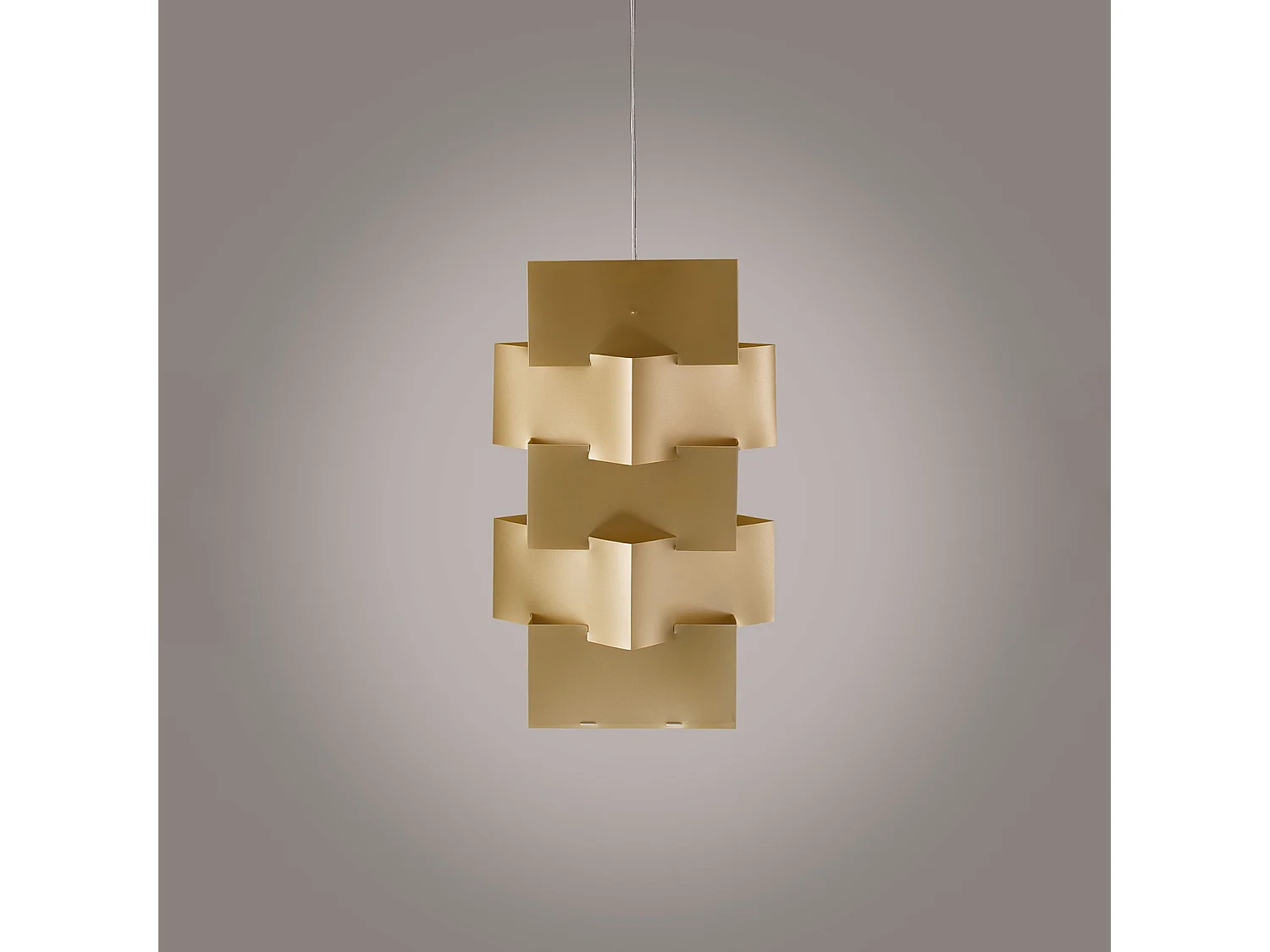Sospensione Moderna Building Polilux ® New Gold E Metallo Cromo 1 Luce E27 H60Cm